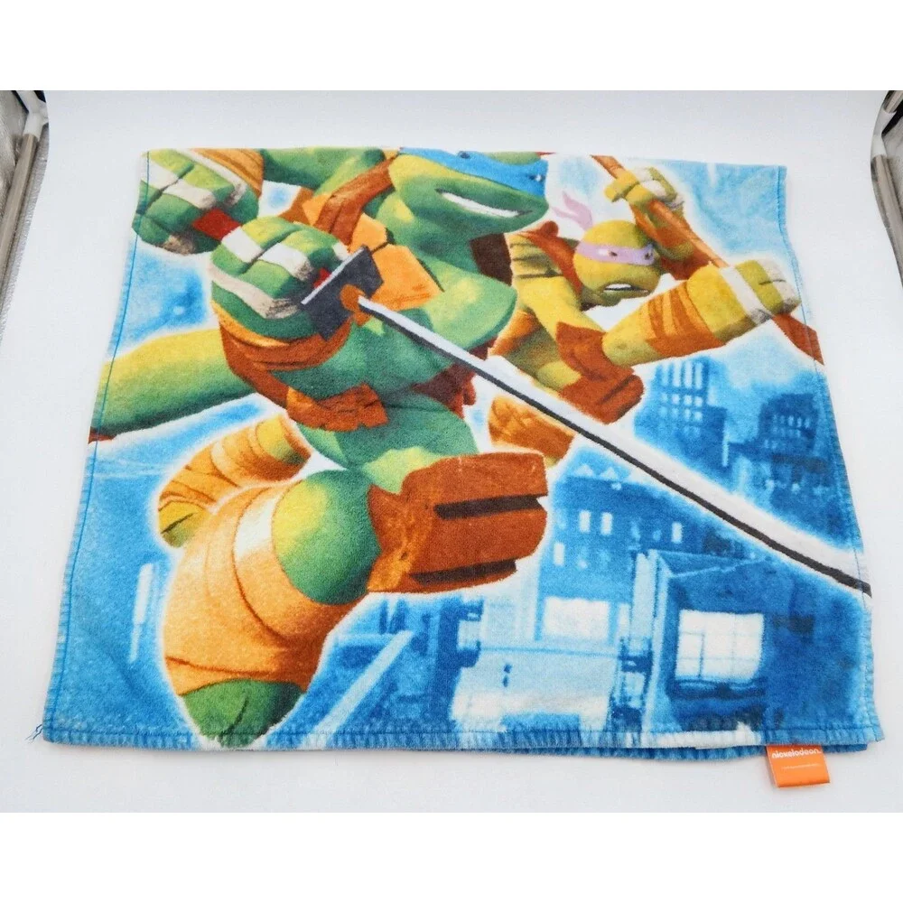 Teenage Mutant Ninja Turtles TMNT Rule Towel 2015 Nickelodeon 42x24 Blue